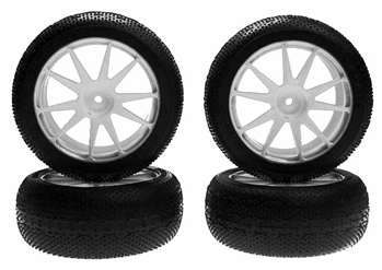 Kyosho Mini Inferno Micro X-Tire with White Wheel - Package of 4